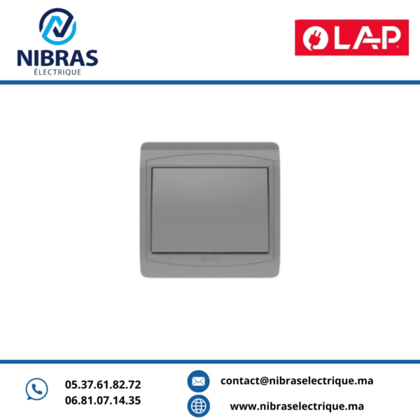 INTERRUPTEUR SIMPLE ALLUMAGE GALAXY GRIS CLAIR