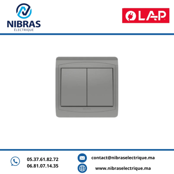 INTERRUPTEUR MEC VA & VIENT DOUBLE GALAXY GRIS