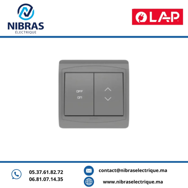 INTERRUPTEUR INVERSEUR ON/OFF GALAXY GRIS CLAIR