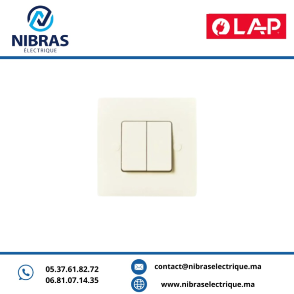 INTERRUPTEUR DOUBLE VA & VIENT ORIENT MARFIL