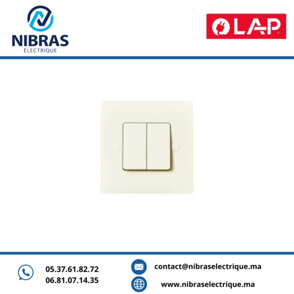 INTERRUPTEUR DOUBLE ALLUMAGE ORIENT MARFIL