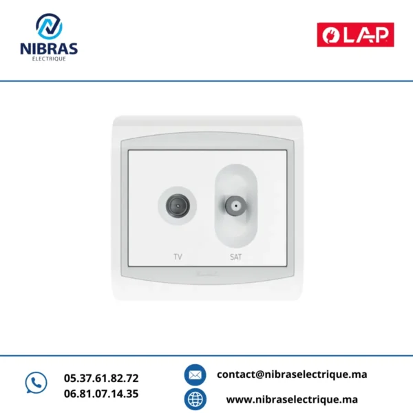 PRISE TVSAT BLANC