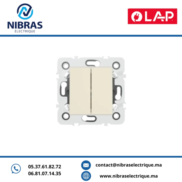 INTERRUPTEUR DOUBLE ALLUMAGE Millenium MARFIL