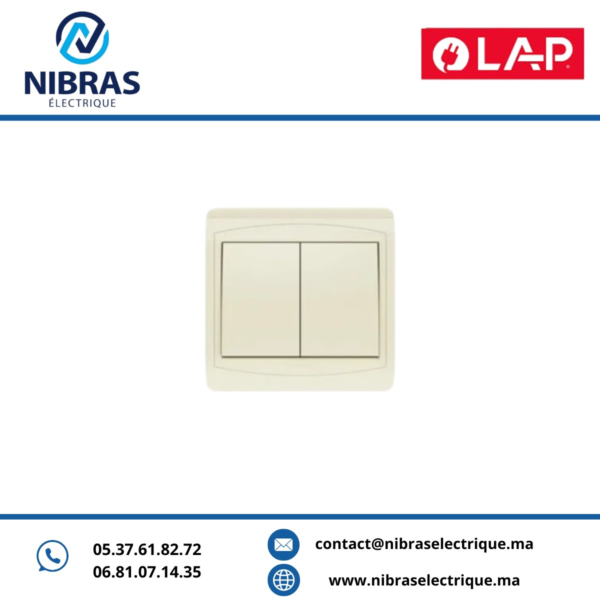 INTERRUPTEUR DOUBLE ALLUMAGE GALAXY MARFIL