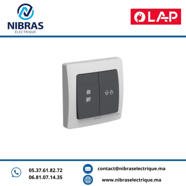 INTERRUPTEUR INVERSEUR ONOF GRIS