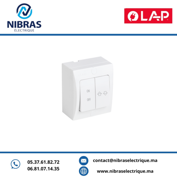 INTERRUPTEUR INVERSEUR ON7/OFF BLANC