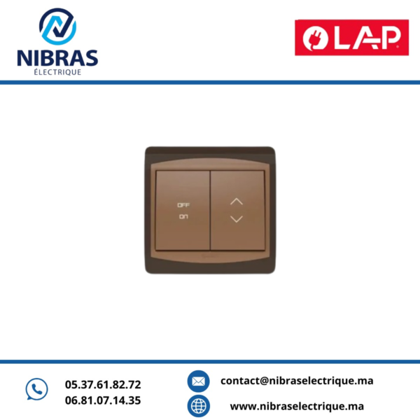 INTERRUPTEUR INVERSEUR ON/OFF GALAXY MARRON