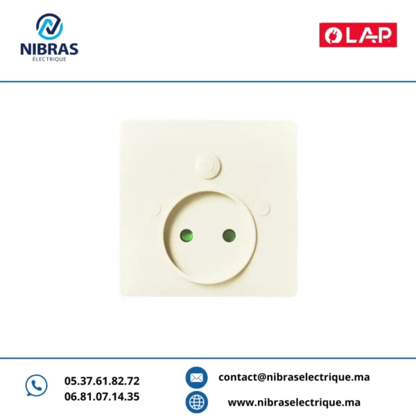 PRISE 2P SORTIE DE FIL AVEC BOUCHON MARFIL