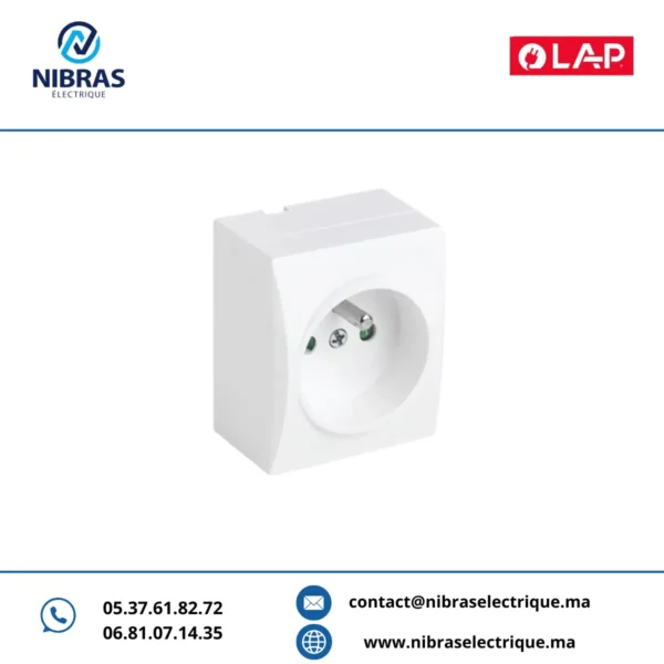 PRISE DE COURANT 2 P+T OPTIMO BLANC