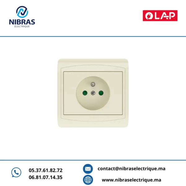 PRISE DE COURANT 2P + TERRE GALAXY MARFIL