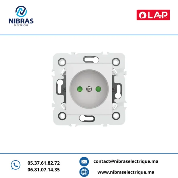 PRISE DE COURANT 2P Millenium BLANC