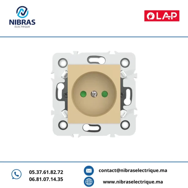 PRISE DE COURANT 2P Millenium CAPPUCCINO
