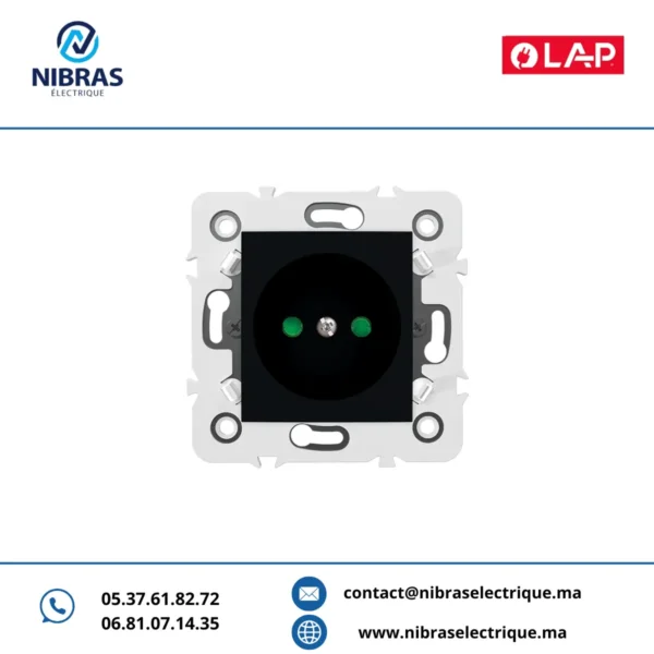 PRISE DE COURANT 2P Millenium NOIR