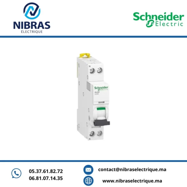 Disjoncteur Acti9 1P+N 40A A9P52640 SCHNEIDER