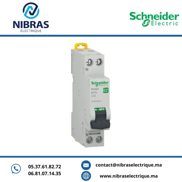 DISJONCTEUR EASY9 MCB 1PH+N 32A SCHNEIDER
