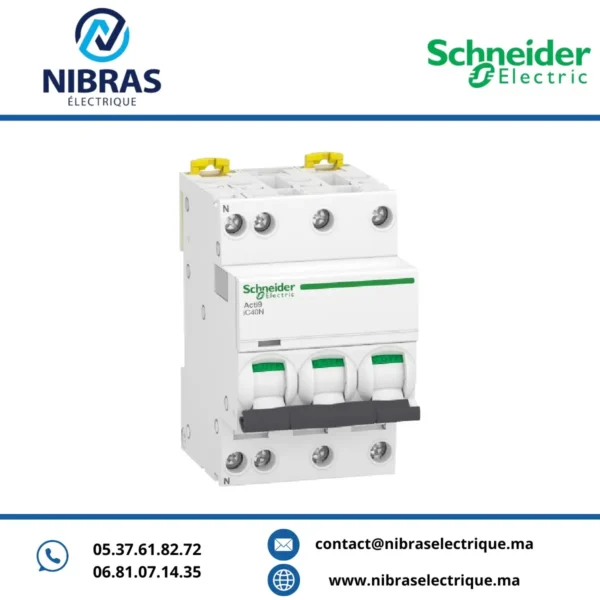 DISJONCTEUR S/R 3P+N 10A IC40 SCHNEIDER