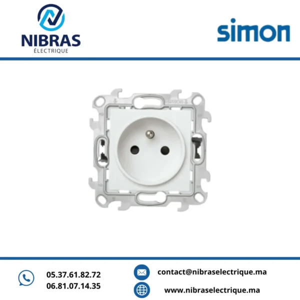 Prise 2P+T SIMON 24 BLANC