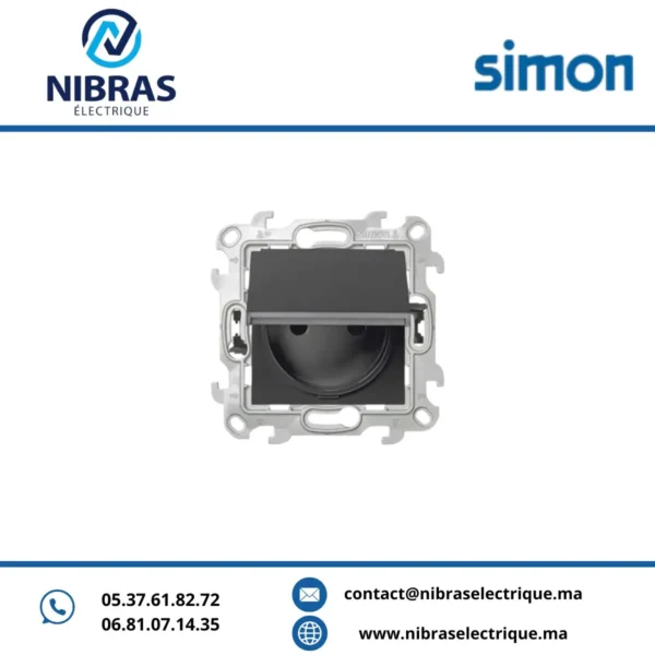 PRISE 2P+T ETANCHE GRAPHITE SIMON 24