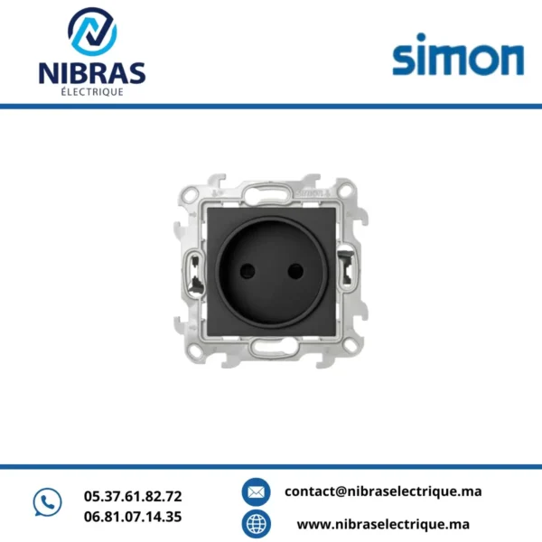 PRISE 2P 16A 250V GRAPHITE SIMON24