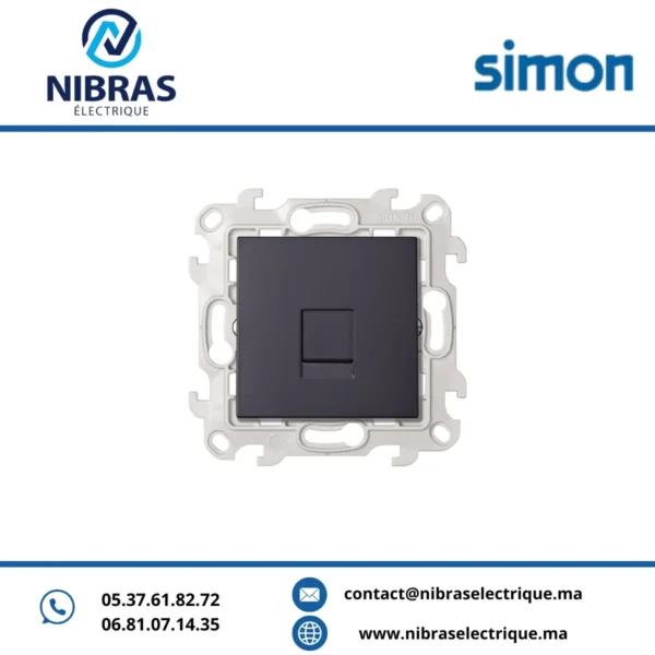 PRISE RJ45 Cat 6 UTP GRAPHITE SIMON 24 2410599-038