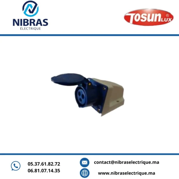 PRISE INDUSTRIEL 2P+T APPARENT TS-123 32A TOSUN