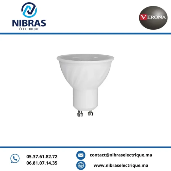 VERONA LAMPE GU10 8W 3000K