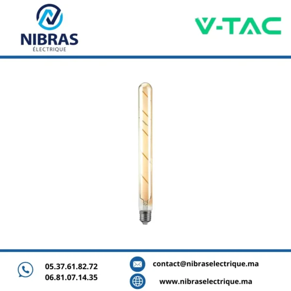 V-TAC LAMPE FILAMENT T30 5W E27 AMBER 2700K