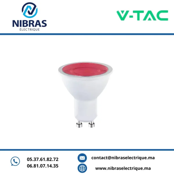 V-TAC LAMPE 5W GU10 COLOR RED