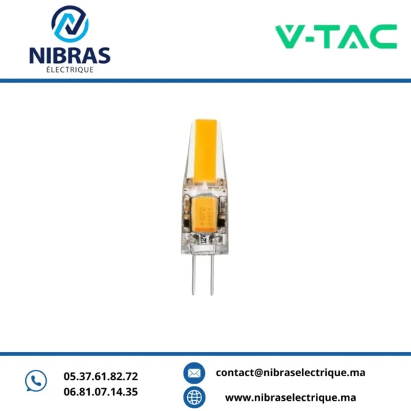 V-TAC LAMPE G4 COB 3W 3000K 12V