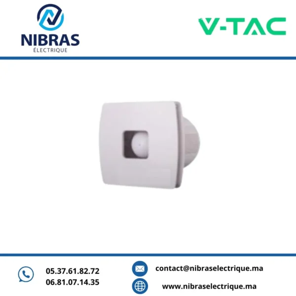 V-TAC EXTRACTEUR SILENCIEUX 15W 100MM WHITE