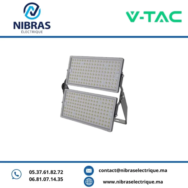 V-TAC PROJECTEUR 500W ULTRA SLIM 4000K IP65 NOIR