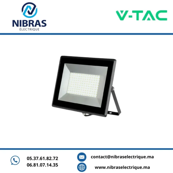 V-TAC PROJECTEUR 100W SMD 6500K NOIR
