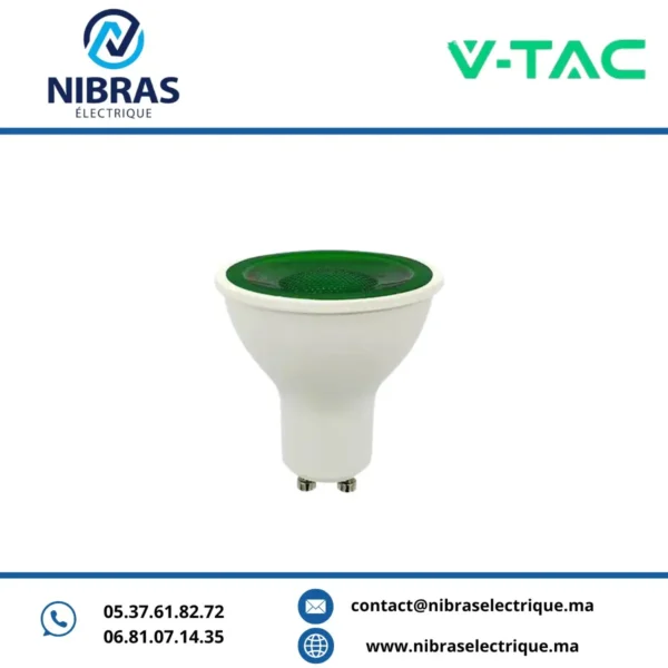 V-TAC LAMPE 5W GU10 COLOR GREEN