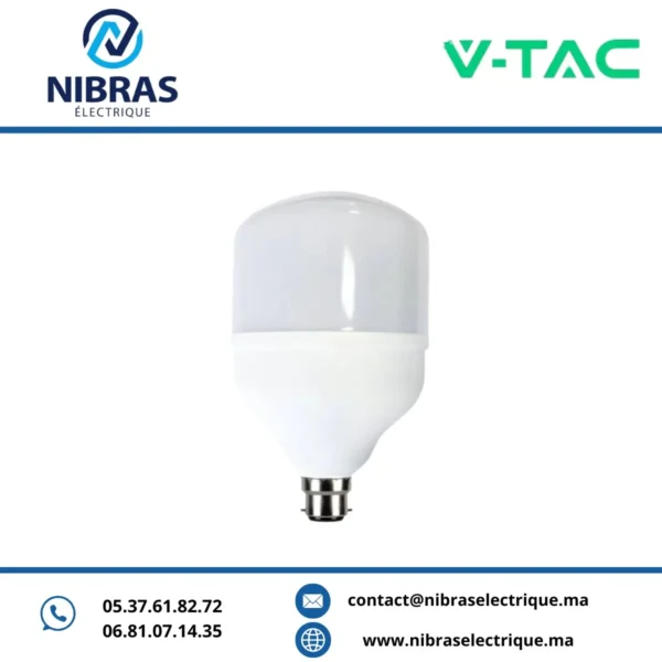 V-TAC LAMPE BIG LED B22 T140 60W 6000K