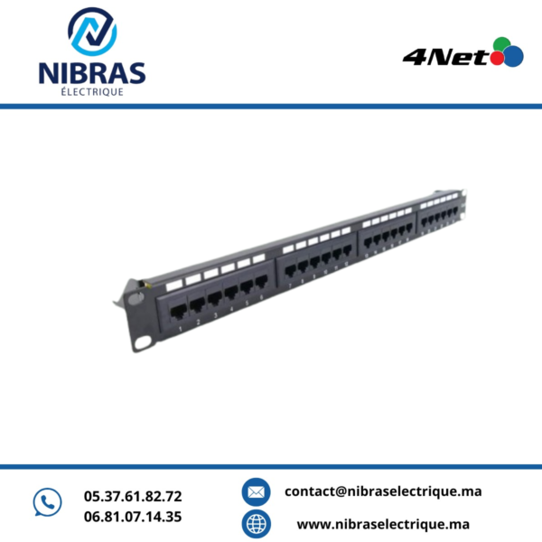 PANNEAU DE BRASSAGE UTP CAT6 24 PORTS