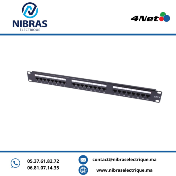 PANNEAU DE BRASSAGE UTP CAT6 24 PORTS AVEC COULEURS