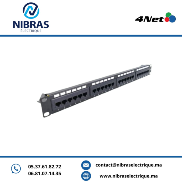 PANNEAU DE BRASSAGE UTP CAT6A 24 PORTS