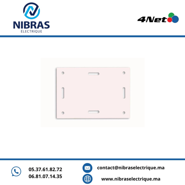 étiquette en PVC couleur Blanc, 4 trous, 45*80mm (50U)