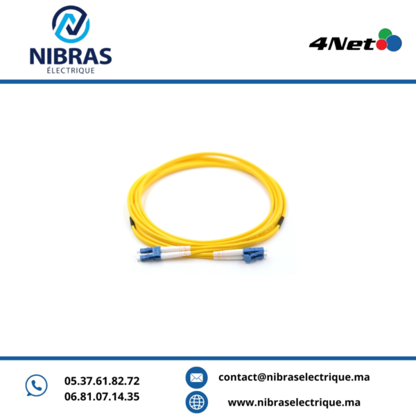 Jarretière optique mono-mode Duplex LC/PC-LC/PC 2.8 mm G652D LSZH, longueur 1 m