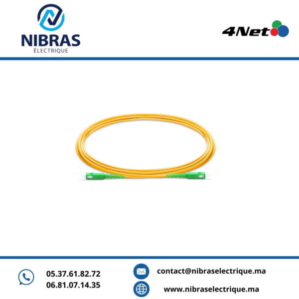 Jarretière optique mono-mode Simplex SC/APC-SC/APC 2.8 mm G652D LSZH, longueur 10 m