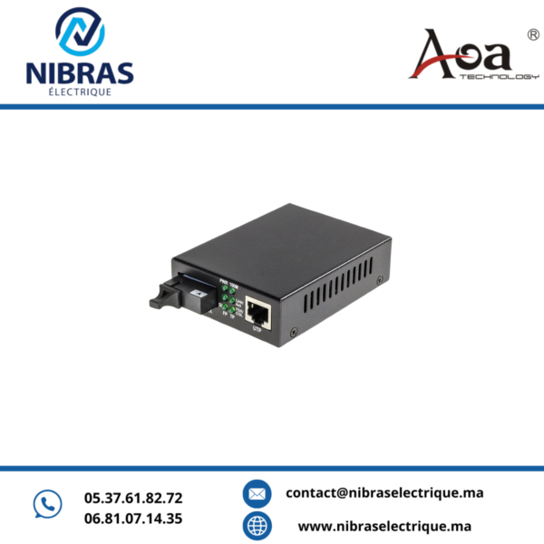 CONVERTISSEUR 100/1000,DUAL CONVERTER SM 1310/1550 NM 20KM, EUROPEAN STANDARD.