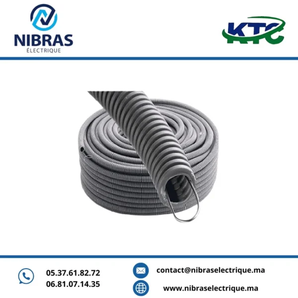 TUBE ANNELE Gris 9/16 KTC (100 métre/rouleau)