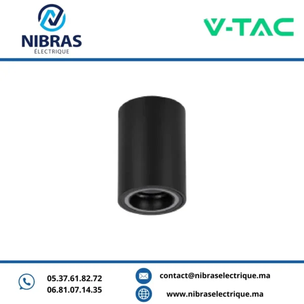 V-TAC SPOT APPARENT GU10 ROND BLACK