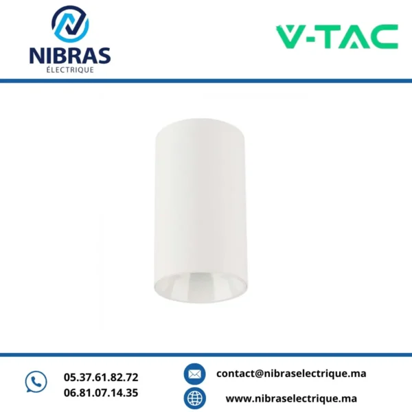 V-TAC SPOT APPARENT GU10 ROND WHITE