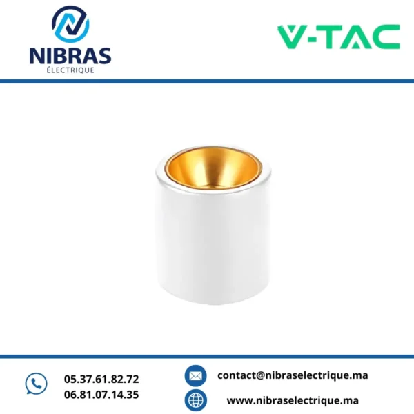 V-TAC SPOT APPARENT GU10 ROND WHITE GOLD