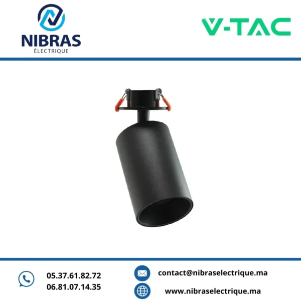 V-TAC SPOT ENCASTRE GU10 RD ENC BLACK