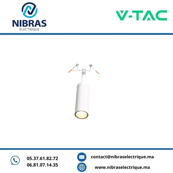 V-TAC SPOT ENCASTRE GU10 RD ENC WHITE