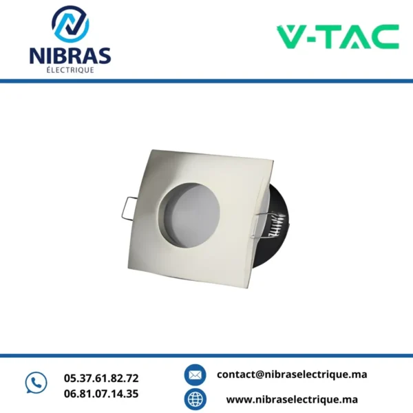 V-TAC SPOT ETANCHE CARRE IP54 SATIN