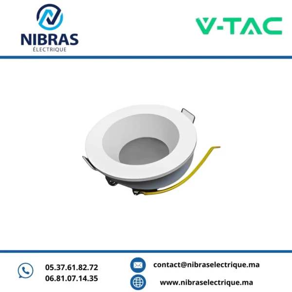 V-TAC SPOT ETANCHE RETRAIT ROND IP65 BLANC