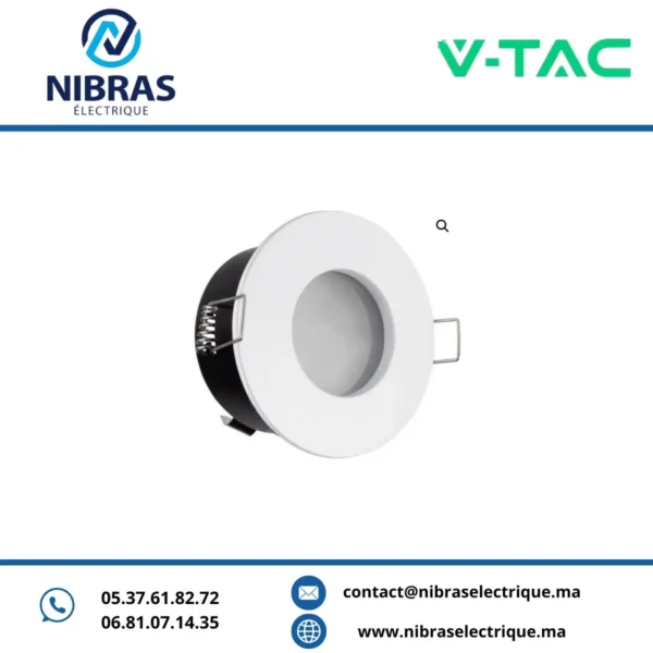 V-TAC SPOT ETANCHE ROND IP65 BLANC